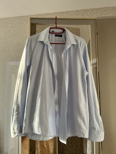 Свитера: Мужская рубашка, Pierre Cardin, XL (EU 42), цвет - Голубой