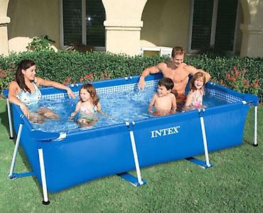 Бассейны: Каркасный прямоугольный бассейн Intex Rectangular Frame Set - — 2