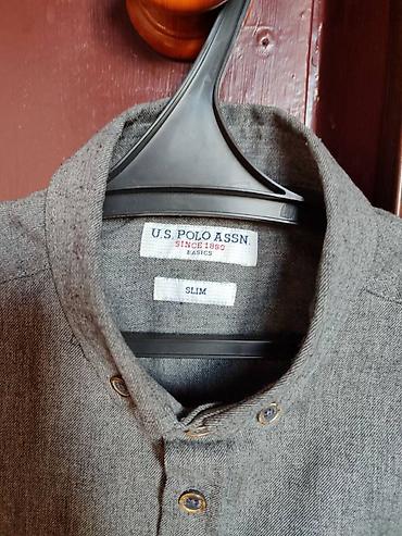 Рубашки: Мужская рубашка, S, Us Polo Assn, Б/у, цвет - Серый, Самовывоз — 4