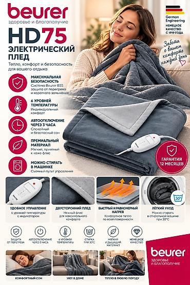 Одеяла и пледы: Плед, Германия, Новый, Все сезоны, Зима, С подогревом — 1