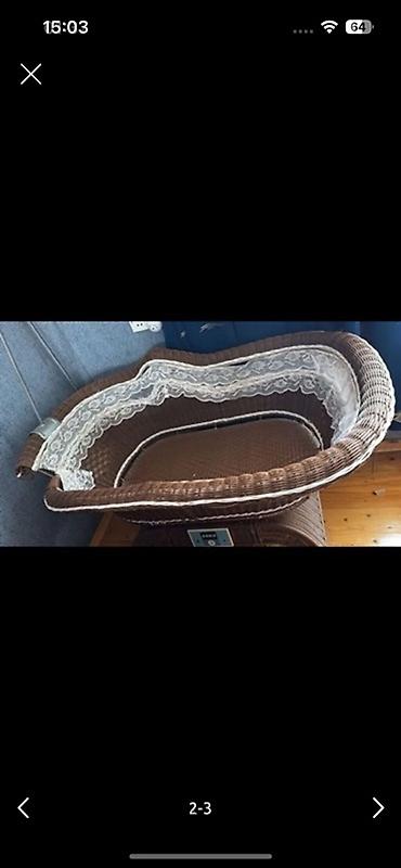 Beşiklər: Təbii rattan materialdan hazırlanmış beşik-səbət - Konstruksiya: Süni — 2