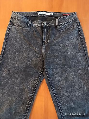 Джинсы, Zara, Средняя талия, Вареные, L