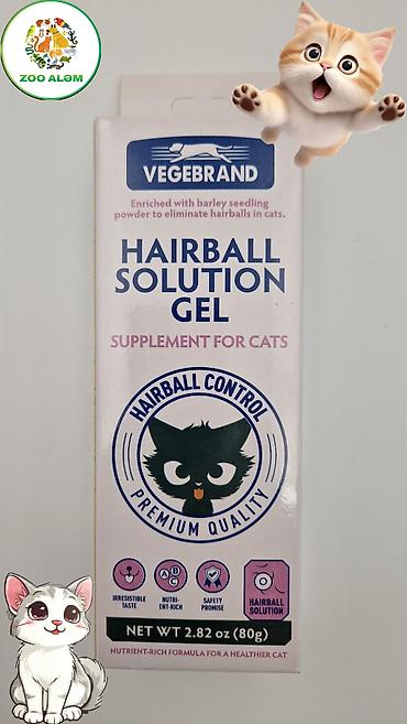 pisik yemi: Vegebrand Hairball Solution Gel – pişiklər üçün malt pasta Məhsul — 2