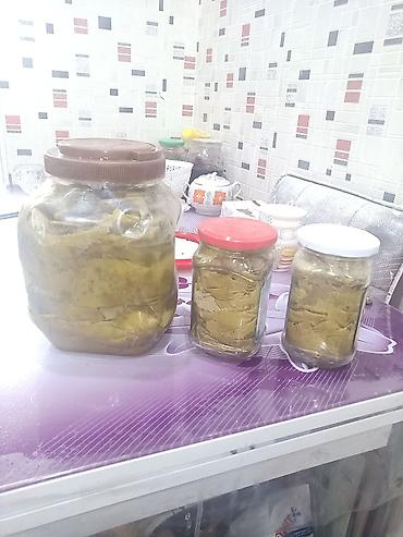 azza gence: Məhsul: Bankada duzlu üzüm yarpağı (dolmalıq) Təsvir: - Ev şəraitində — 3