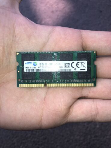 kompüterlər diz ustu: Operativ yaddaş (RAM) Samsung, 8 GB, 1600 Mhz, DDR3, Noutbuk üçün, Yeni