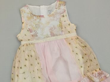 różowa sukienka w kwiaty: Sukienka, Name it, 1.5-2 lat, 86-92 cm, stan - Idealny