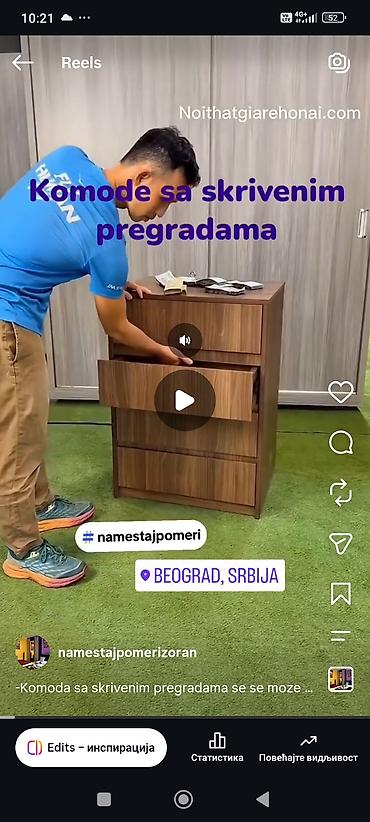 sofe kanabe: -Komoda  sa skrivenim pregradama se se moze izraditi od materijala kao — 1