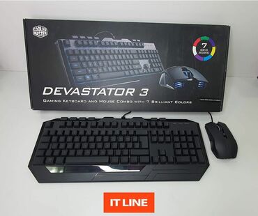 369 объявлений | lalafo.kg: Клавиатура и мышь Cooler Master Devastator 3 Combo Black USB ⠀
