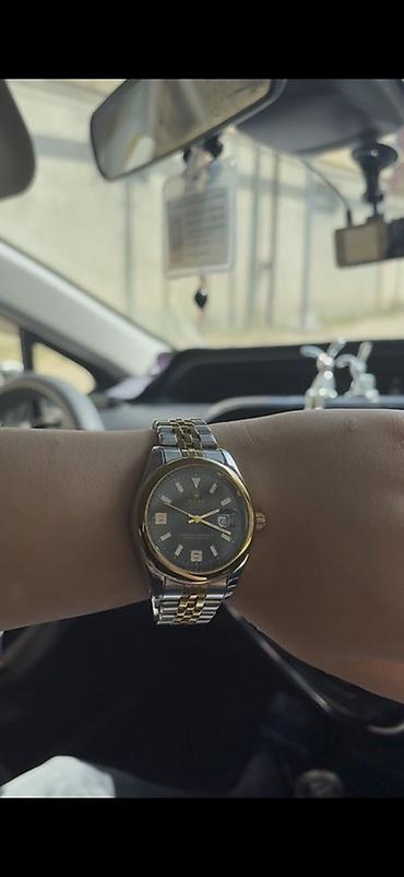 mercedes saat: İki rəngli klassik kişi qol saatı - Korpus: paslanmayan polad, ön — 1