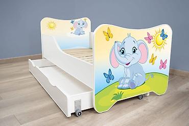 papuce prodaja: Dečiji krevet 160x80 cm Happy Kitty + fioka Little Elephant - — 1