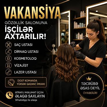 qab yuma işi: Qadın saç ustası tələb olunur, Yerin icarəsi, 1-2 illik təcrübə — 1