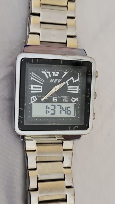 Ručni satovi: NEV hibridni ručni sat – analogno/digitalni - Kućište pravougaonog — 10