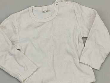 biała bluzka z ozdobnymi rękawami: Bluzka, 9-12 m, stan - Dobry