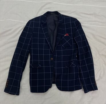 спортивный пиджак мужской: Костюм 3XL (EU 46), цвет - Синий