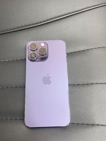 Apple iPhone: IPhone 14 Pro Max, 256 GB, Deep Purple, Zəmanət, Barmaq izi, Simsiz şarj