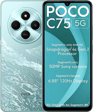 poc: Poco C75 5G, Б/у, 256 ГБ, цвет - Зеленый, 2 SIM — 2