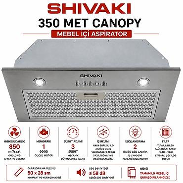 Aspiratorlar: №: 788 Məhsulun adı: Aspirator Shivaki 350, 850 kub. m/saat, gümüşü — 2
