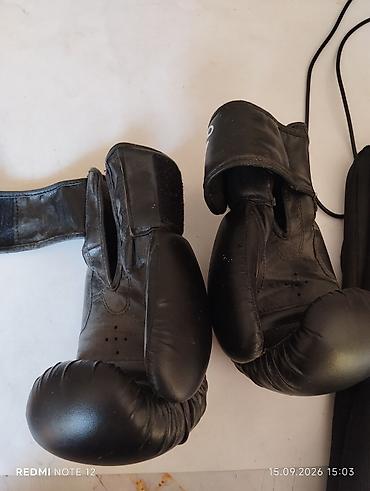 кимоно для дзюдо: Boks/MMA üçün idman dəsti - Adidas boks əlcəkləri: Qara rəng, Velcro — 4