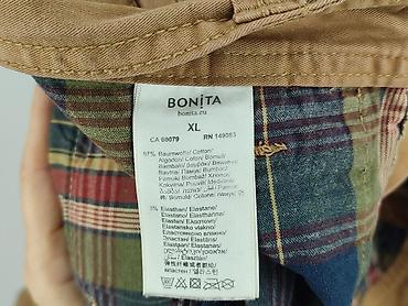 farmerki spodnie: Męskie spodnie cargo BONITA men w rozmiarze XL. Model w beżowym — 5