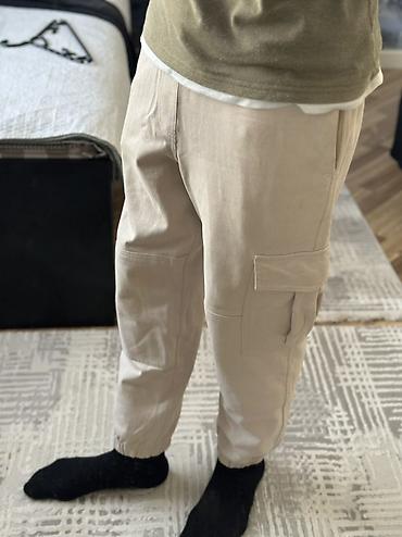 Kişi geyimləri: ZARA kişi şalvarı – bej rəng - Model: jogger hibridi - Ölçü: S (EUR S — 3