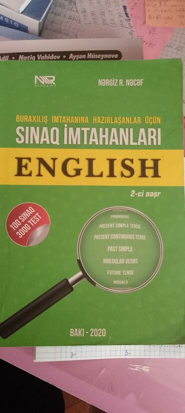 Testlər: İngilis dili. Sınağ kitabı. yenidir. Heç bir qüsuru yoxdu. Yazix və