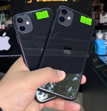 Apple iPhone: IPhone 11, 128 GB, Qara, Zəmanət, Face ID