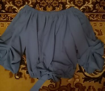 qoroşkalı qadın bluzu: 2XL (EU 44), rəng - Göy