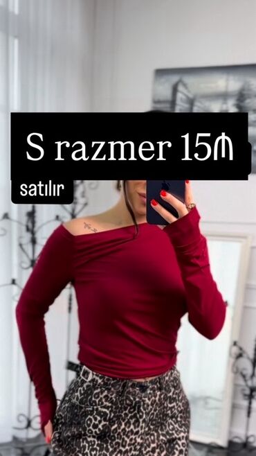 детские джинсовые юбки: Qadın geyim və ayaqqabı dəsti - Qırmızı rəngli uzunqol top: çiyin