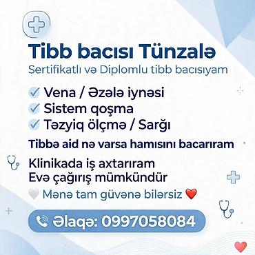 ucuz evakuator: Sertifikatlı və diplomlu tibb bacısı xidməti. Göstərilən xidmətlər: - — 1