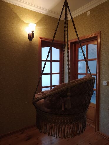 Kreslolar: Asma yelləncək kreslo - Forma: dairəvi səbət tipli - Rəng — 4