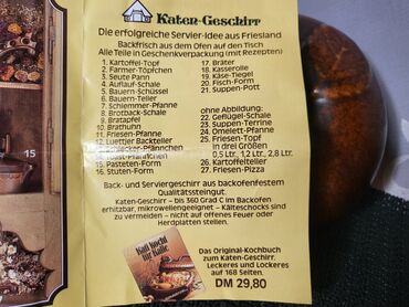 Kompleti posuđa: Jabuke nove,vinraz za pecenje,hrane Frieslend Nemacka. Nemacke posude — 3
