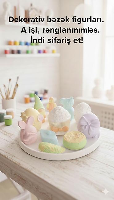 Fiqurlar: Fiqur, Gips, rəng - Ağ — 7