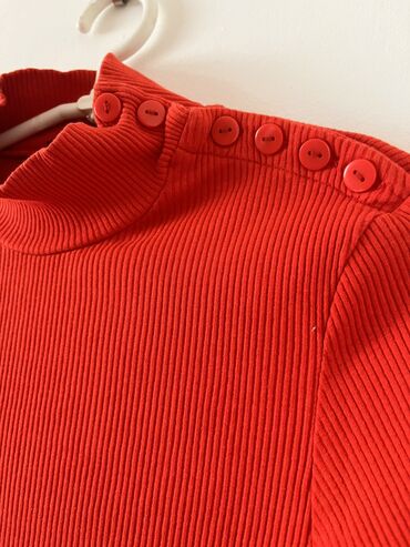 ženske majice tommy hilfiger: M (EU 38), Cotton, Single-colored, color - Red