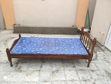 tek kravat: Taxta tək nəfərlik çarpayı - Material: möhkəm ağac karkas - Ölçü: tək — 4