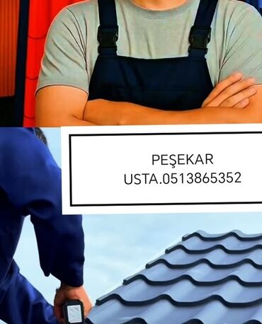 Santexnik işləri: Peşəkar dam quraşdırma xidməti təklif olunur. Dama quraşdırılacaq
