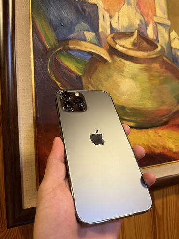 ayfon 12 ikinci el: IPhone 12 Pro Max, 128 GB, Graphite, Simsiz şarj, Face ID, Sənədlərlə