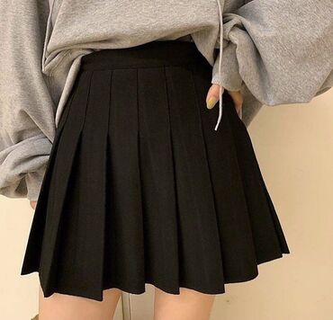 теннисная юбка в школу: S (EU 36), цвет - Черный
