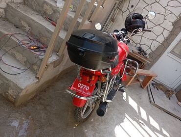 Motosikletlər: MX49 benzinli motosiklet - Rəng: qırmızı - Model üzərində “MX49” — 2