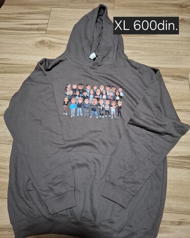 Duksevi: - Dukserica sa kapuljačom, veličina XL. Siva boja. - Muški — 1