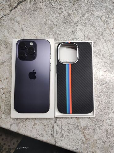 Apple iPhone: IPhone 14 Pro, Б/у, 256 ГБ, Deep Purple, Коробка, 83 % — 2