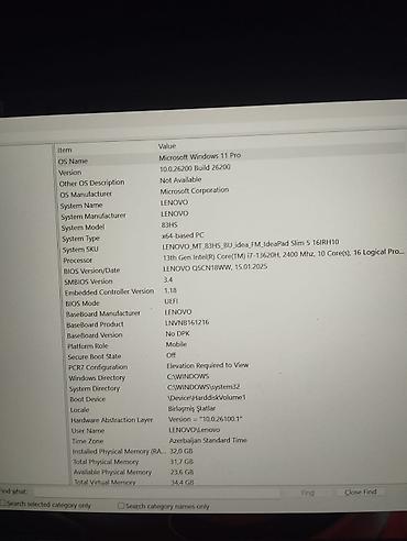 Ноутбуки и аксессуары: 💻 LENOVO IdeaPad Slim 5 16IRH10 – Güclü İş və Tədris Noutbuku! Satış — 6