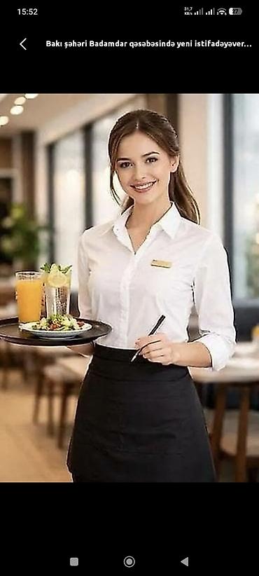 bakı tikiş evi iş saatı: Ofisiant tələb olunur, Restoran, İstənilən yaş, Təcrübəsiz — 1
