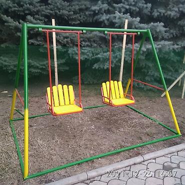 Детские качели: Детские каркасные качели! безопасные, надёжные, практичные! широкие — 2