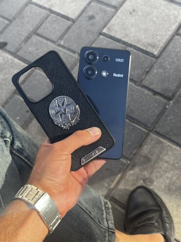 telefon stabilizer: Xiaomi Redmi Note 13, 256 GB, rəng - Qara, 
 Düyməli, Barmaq izi, Face ID
