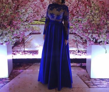 женская одежда вечерние платья: Цвет - Синий