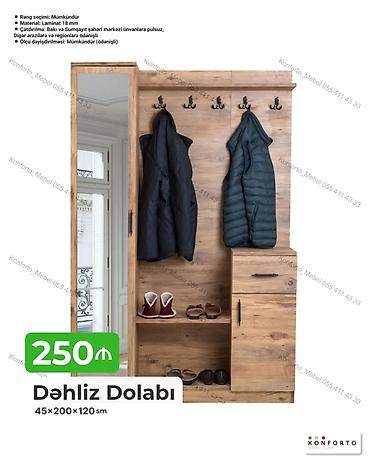 dolab skaf: Dəhliz dolabı – 45×200×120 sm - Material: 18 mm laminat - Rəng — 1