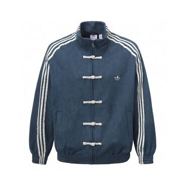 пуховики add: Куртка Adidas с тремя полосками на рукавах, застегивающаяся на молнию