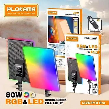Фото и видеокамеры: PLOKAMA LIVE-P19 Pro RGB & LED Fill Light – 80W 💡 PLOKAMA 80W RGB — 1