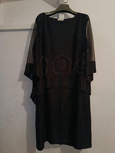 Qara ziyafət paltarı - Rəng: qara, xırda parıltılarla - Model: boş