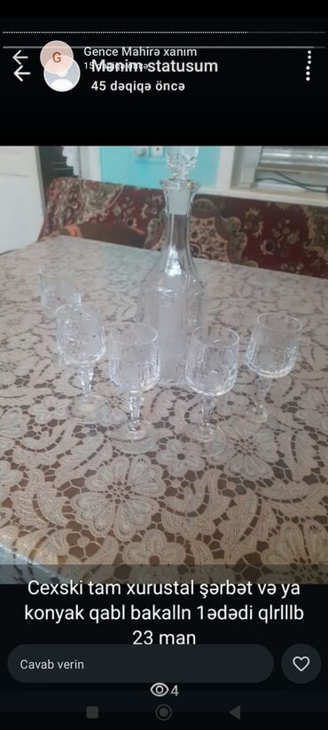 Kürklər: Məhsul: Çex istehsalı Bohemia porselen “Original Cobalt” — 30